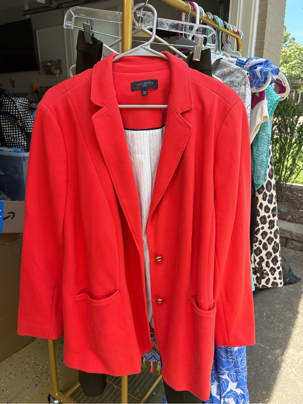 Red/Orange textured blazer